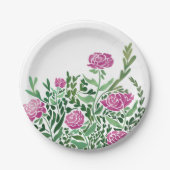 nostalgische Abstracte bloem Papieren Bordje (Voorkant)