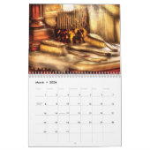 Nostalgische agenda kalender (Mar 2026)