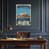 Nostalgische  Alcatraz Reizen Poster