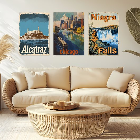 Nostalgische  Alcatraz Reizen Poster