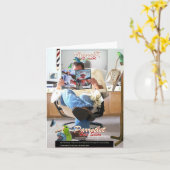 Nostalgische Amerikaanse cowboy bij baber shop bri Kaart (Gele Bloem)