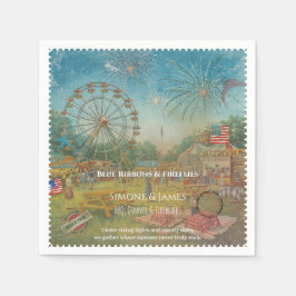 Nostalgische Amerikaanse Kermisfeestdecoratie Servet
