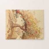 Nostalgische appelboom in het najaar legpuzzel (Horizontaal)