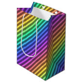 nostalgische arcade streep :  medium cadeauzakje (Voorkant Gekanteld)