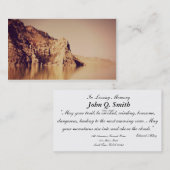 Nostalgische bergen Water Funeral Memorial Card Visitekaartje (Voorkant / Achterkant)