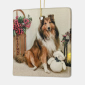 nostalgische beschutting keramisch ornament (Links)