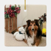 nostalgische beschutting keramisch ornament (Achterkant)