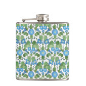 Nostalgische blauw-morning Glory Hip Flask Heupfles (Voorkant)