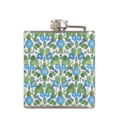 Nostalgische blauw-morning Glory Hip Flask Heupfles (Achterkant)
