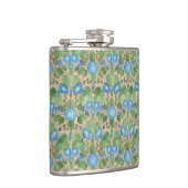 Nostalgische blauw-morning Glory Hip Flask Heupfles (Rechts)