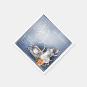 Nostalgische blauwe theetijd Sip & See Baby Party Servetten (Hoek)