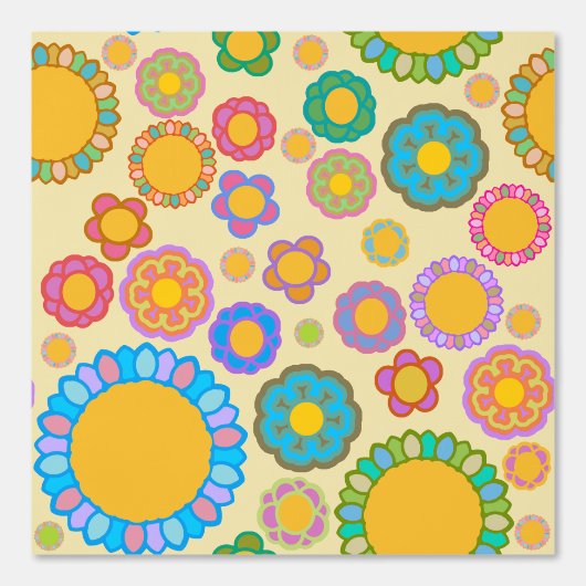 nostalgische bloemcrème behang (Voorkant)