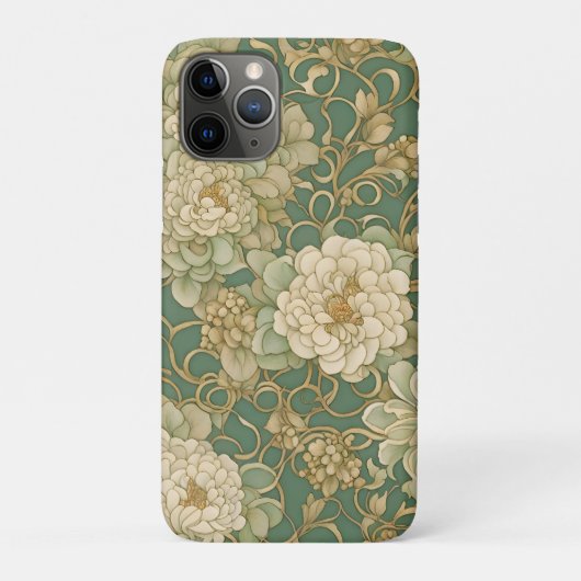 Nostalgische bloemen in tinten Case-Mate iPhone case (Achterkant)