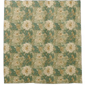 Nostalgische bloemen in  tinten douchegordijn (Voorkant)