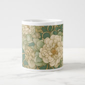 Nostalgische bloemen in tinten grote koffiekop (Voorkant)