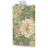 Nostalgische bloemen in  tinten heupfles (Links)