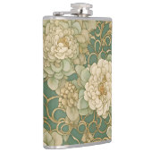 Nostalgische bloemen in  tinten heupfles (Rechts)