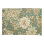 Nostalgische bloemen in  tinten kussensloop (Voorkant)