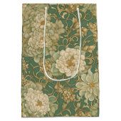 Nostalgische bloemen in  tinten medium cadeauzakje (Achterkant)