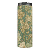 Nostalgische bloemen in  tinten thermosbeker (Achterkant)