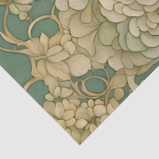 Nostalgische bloemen in  tinten tissuepapier (Detail)