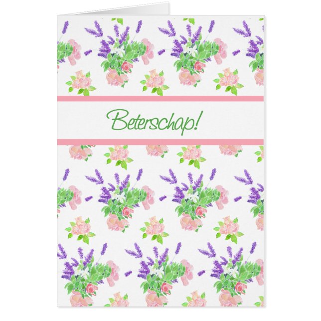 Nostalgische bloemennederlandse groet goed krijgen (Voorkant)