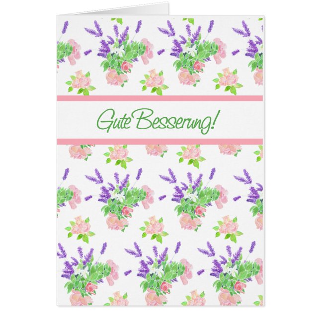 Nostalgische bloemrijke Duitse groet krijgen goed (Voorkant)