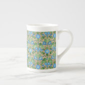 Nostalgische Blue Morning Glory Bone China Mok (Rechts)