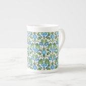 Nostalgische Blue Morning Glory Bone China Mok (Voorkant rechts)