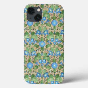 Nostalgische Blue Morning Glory Hoesje-Mate iPad C iPhone 13 Hoesje