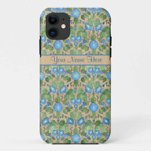 Nostalgische Blue Morning Glory iPhone 5/5s Hoesje (Achterkant)