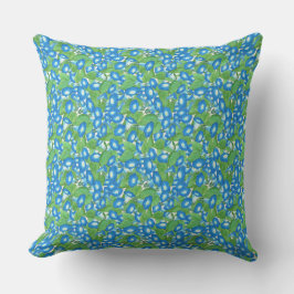 Nostalgische Blue Morning Glory Sierkussen, Cushio Kussen