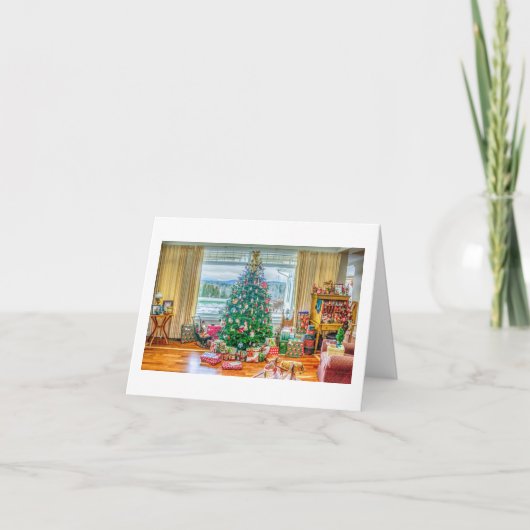 Nostalgische Boerderij Kerst Kaart (Voorkant)