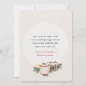 Nostalgische bosdieren Kerstmis Feestdagenkaart (Achterkant)