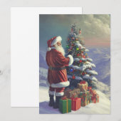 Nostalgische Briefkaart voor kerstkerstkerstmis (Voorkant / Achterkant)