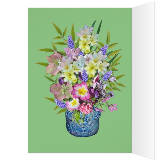 Nostalgische Camper Trailer Moederdag Kaart (Binnen (Links))