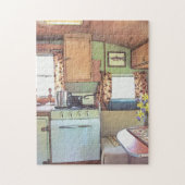 Nostalgische  Camper Travel Kitchen Legpuzzel (Verticaal)