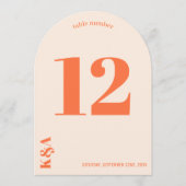 Nostalgische Charm Retro Trouwtafel Nummer Kaart (Voorkant)