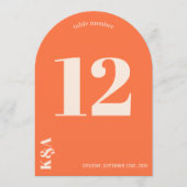 Nostalgische Charm Retro Trouwtafel Nummer Kaart (Voorkant)