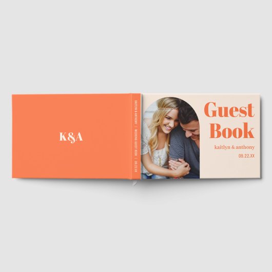 Nostalgische charme retro bruiloft gastenboek (Volledig)