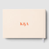 Nostalgische charme retro bruiloft gastenboek (Achterkant)