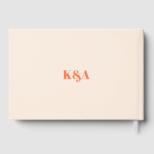 Nostalgische charme retro bruiloft gastenboek (Achterkant)