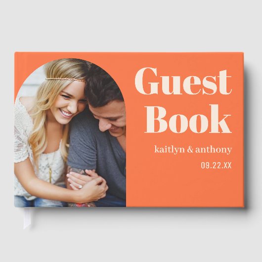 Nostalgische charme retro bruiloft gastenboek (Voorkant)