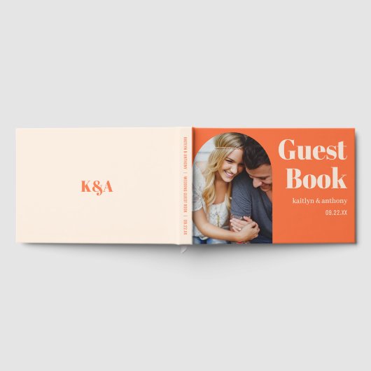 Nostalgische charme retro bruiloft gastenboek (Volledig)