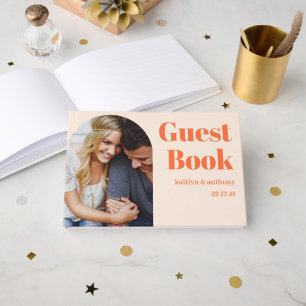 Nostalgische charme retro bruiloft gastenboek