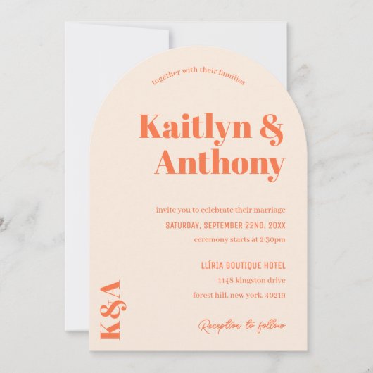 Nostalgische charme retro bruiloft kaart (Voorkant)