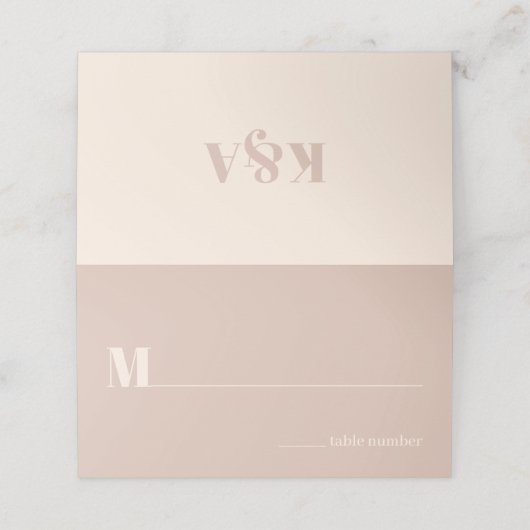 Nostalgische charme retro bruiloft plaatskaartje (Buitenkant ongevouwen)