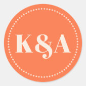 Nostalgische charme retro bruiloft ronde sticker (Voorkant)