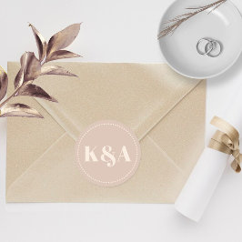 Nostalgische charme retro bruiloft ronde sticker