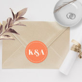 Nostalgische charme retro bruiloft ronde sticker